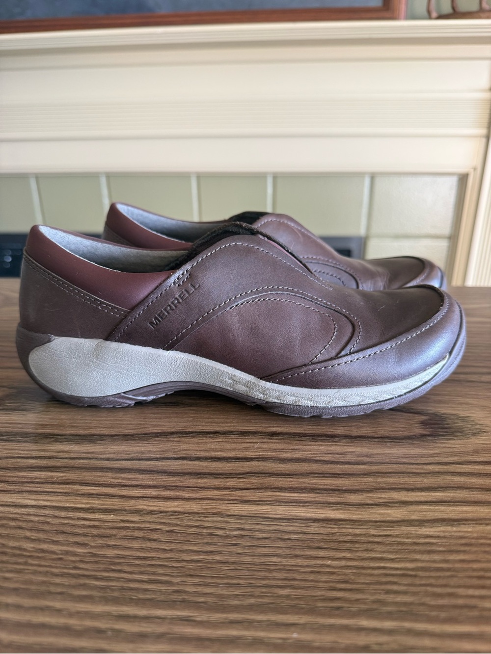 Merrell Encore Q2 Moc Leather Slip-on Shoes Brown-Women’s Size 6